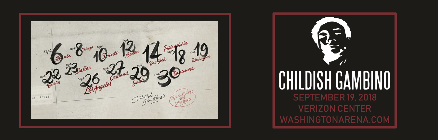 Childish Gambino & Rae Sremmurd at Verizon Center tickets Childish Gambino & Rae Sremmurd at Verizon Center