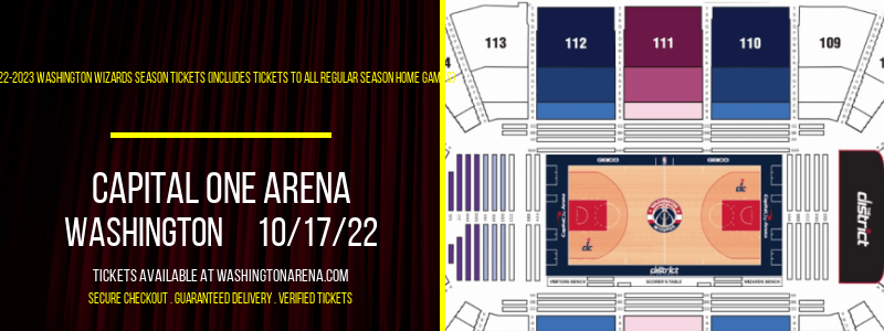 2022-2023 Washington Wizards Season Tickets (Includes Tickets To All Regular Season Home Games) at Capital One Arena tickets 2022-2023 Washington Wizards Season Tickets (Includes Tickets To All Regular Season Home Games) at Capital One Arena